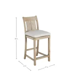 Croquet Teak Outdoor Counter Stool 24 In. - Image 4