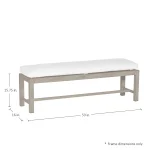 Club Teak Outdoor Backless Bench 59 In. - Image 11