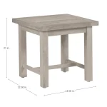 Club Teak Square Outdoor End Table - Image 3