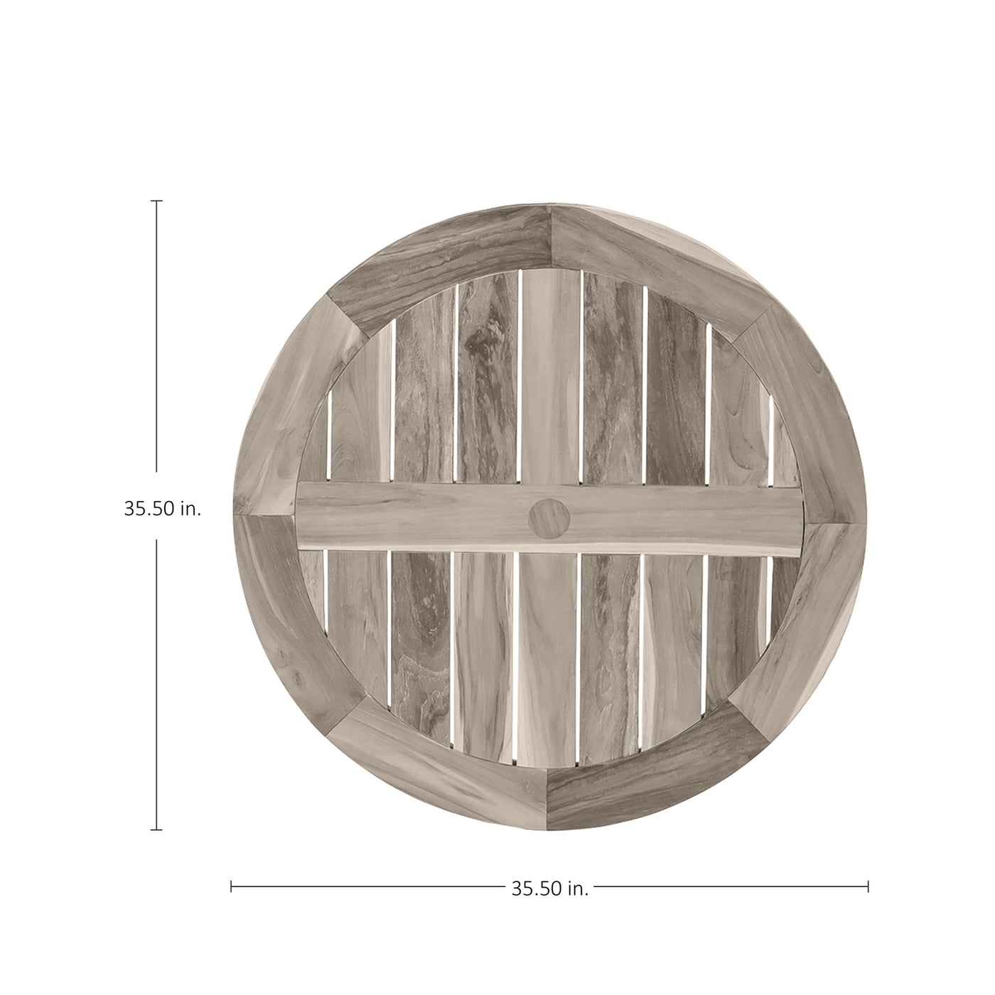 Club Teak 35.5 In. Round Outdoor Table Top
