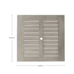 Club Teak 35.5 In. Square Outdoor Table Top - Image 7