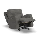 Penn Fabric Power Rocking Recliner with Power Headrest & Lumbar - Image 11