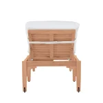 Club Teak Outdoor Chaise Lounge With Wheels - Image 3