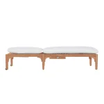 Club Teak Outdoor Chaise Lounge With Wheels - Image 5
