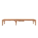 Club Teak Outdoor Chaise Lounge With Wheels - Image 6