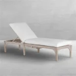 Club Teak Outdoor Chaise Lounge With Wheels - Image 12