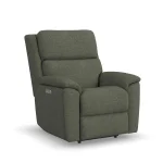 Porter Fabric & Leather Power Recliner with Power Headrest & Lumbar
