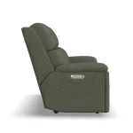 Porter Fabric & Leather Power Reclining Loveseat with Console, Power Headrest, & Lumbar - Image 5