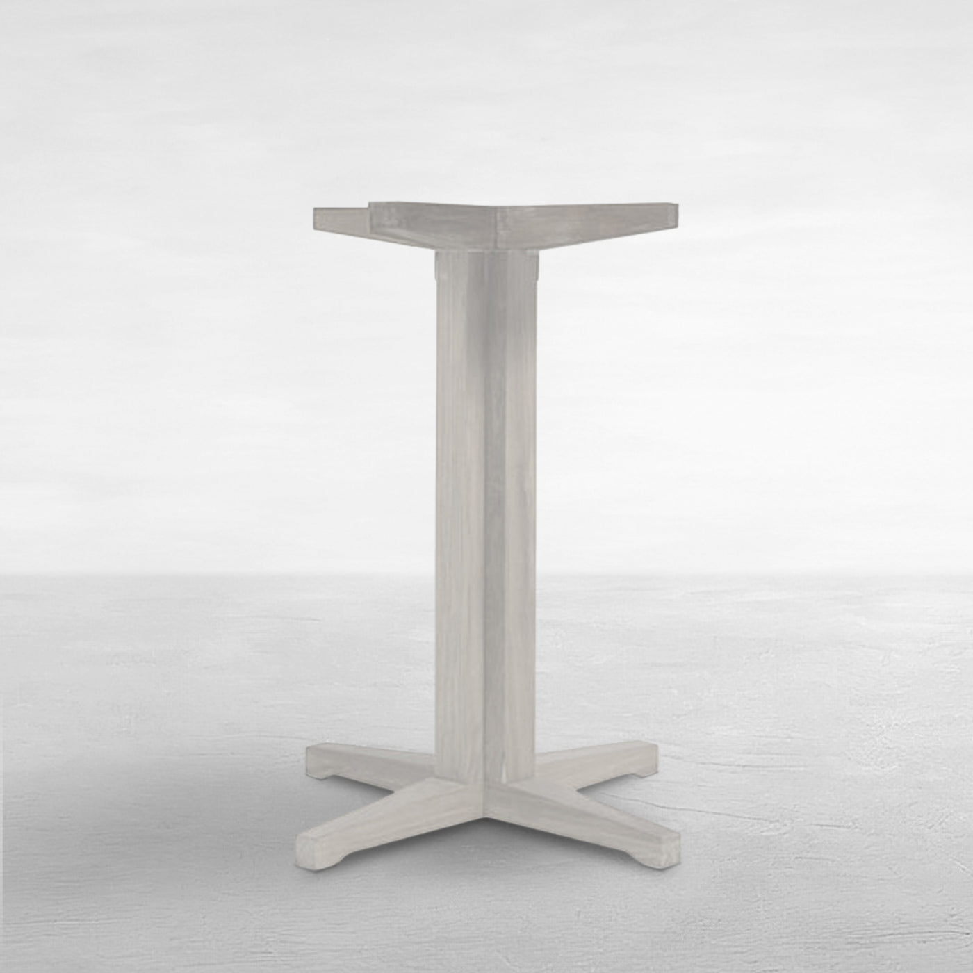 Club Teak Outdoor Pedestal Bar Base 32.5 In. W X 41 In. H