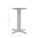 Club Teak Outdoor Pedestal Bar Base 32.5 In. W X 41 In. H - Image 3