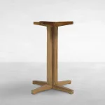 Club Teak Outdoor Pedestal Bar Base 32.5 In. W X 41 In. H - Image 4