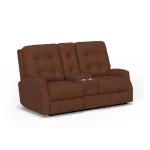 Devon Fabric Power Reclining Loveseat with Console - Image 5