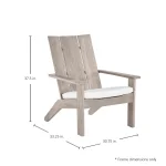Ashland Teak Outdoor Adirondack Lounge Chair - Image 5