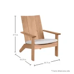 Ashland Teak Outdoor Adirondack Lounge Chair - Image 15