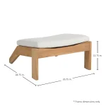Ashland Teak Outdoor Adirondack Ottoman - Image 17