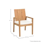 Ashland Teak Outdoor Arm Chair - Image 8