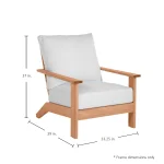 Ashland Teak Outdoor Lounge Chair - Image 3