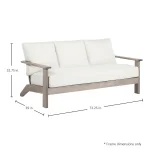 Ashland Teak Outdoor Sofa - Image 4