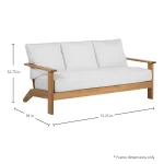 Ashland Teak Outdoor Sofa - Image 7