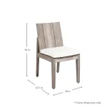 Ashland Teak Outdoor Side Chair - Image 7