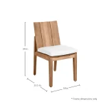 Ashland Teak Outdoor Side Chair - Image 9