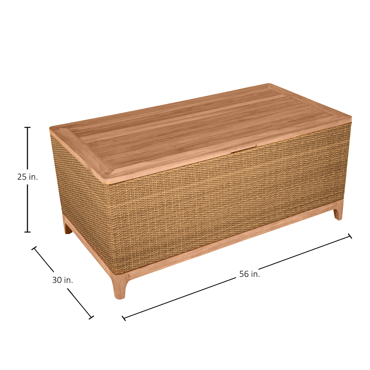 Chesapeake N-dura Resin Wicker Outdoor Storage Box