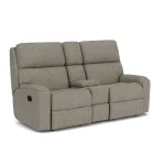 Rio Fabric Reclining Loveseat with Console - Image 5