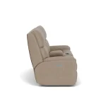 Rio Fabric Power Reclining Loveseat with Console & Power Headrests - Image 4