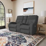 Strait Fabric Power Recliner with Power Headrest & Lumbar - Image 3