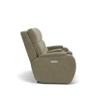Strait Fabric Power Recliner with Power Headrest & Lumbar - Image 5