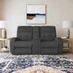 Strait Fabric Power Recliner with Power Headrest & Lumbar - Image 6