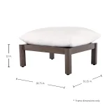 Monterey Wrought Aluminum Outdoor Ottoman
