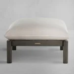 Monterey Wrought Aluminum Outdoor Ottoman - Image 11