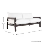 Monterey Wrought Aluminum Outdoor Sofa - Image 6