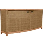 Chesapeake N-dura Resin Wicker Outdoor Console 4 Shelves - Image 3