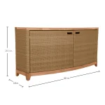 Chesapeake N-dura Resin Wicker Outdoor Console 4 Shelves - Image 4