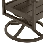 Charleston Wrought Aluminum Outdoor Swivel Rocking Arm Chair - Image 4