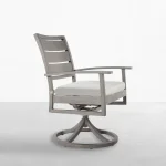 Charleston Wrought Aluminum Outdoor Swivel Rocking Arm Chair - Image 5