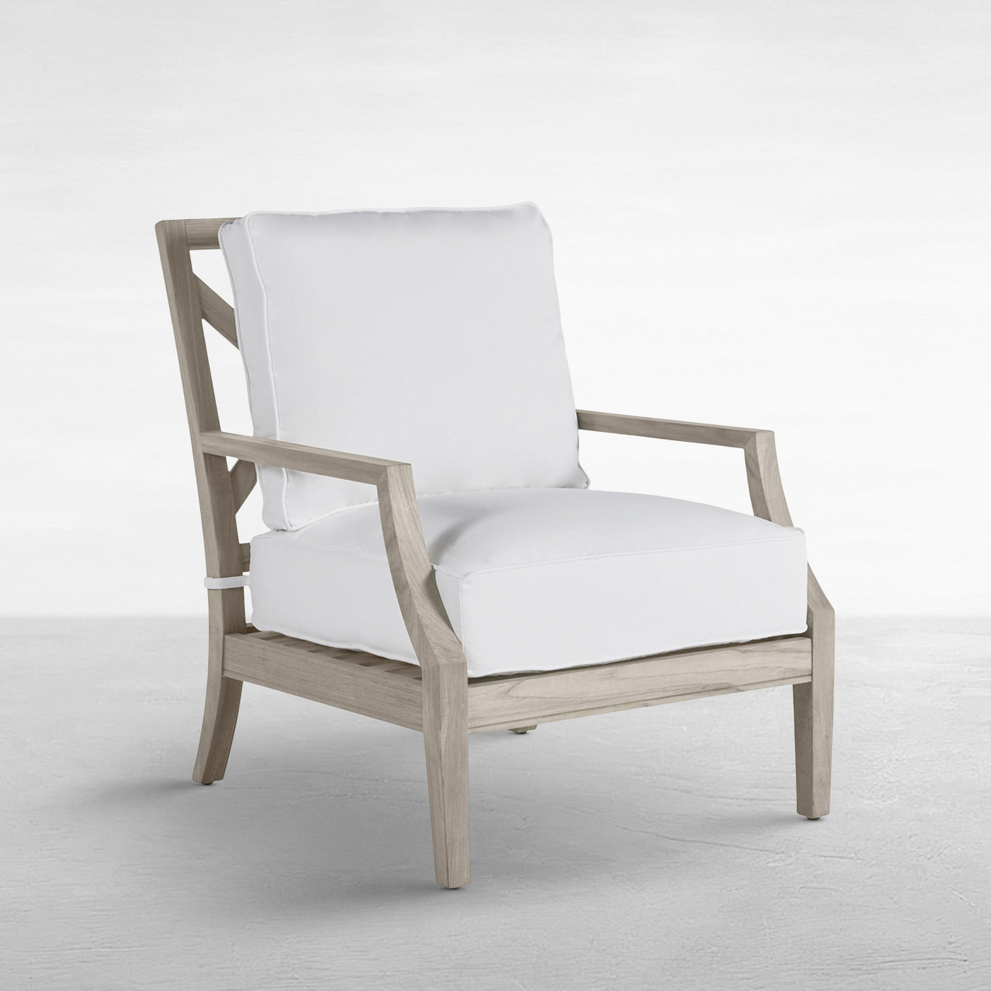 Haley Teak Outdoor Lounge Chair Latticework Back