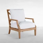 Haley Teak Outdoor Lounge Chair Latticework Back - Image 6