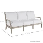 Haley Teak Outdoor Lattice Back Sofa