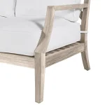Haley Teak Outdoor Lattice Back Sofa - Image 3