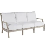 Haley Teak Outdoor Lattice Back Sofa - Image 4