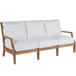 Haley Teak Outdoor Lattice Back Sofa - Image 7