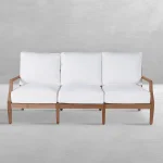 Haley Teak Outdoor Lattice Back Sofa - Image 8