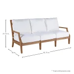 Haley Teak Outdoor Lattice Back Sofa - Image 9
