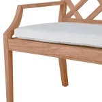 Haley Teak Outdoor Latticework Bench 48 In. - Image 6