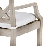 Haley Teak Outdoor Latticework Bench 48 In. - Image 7