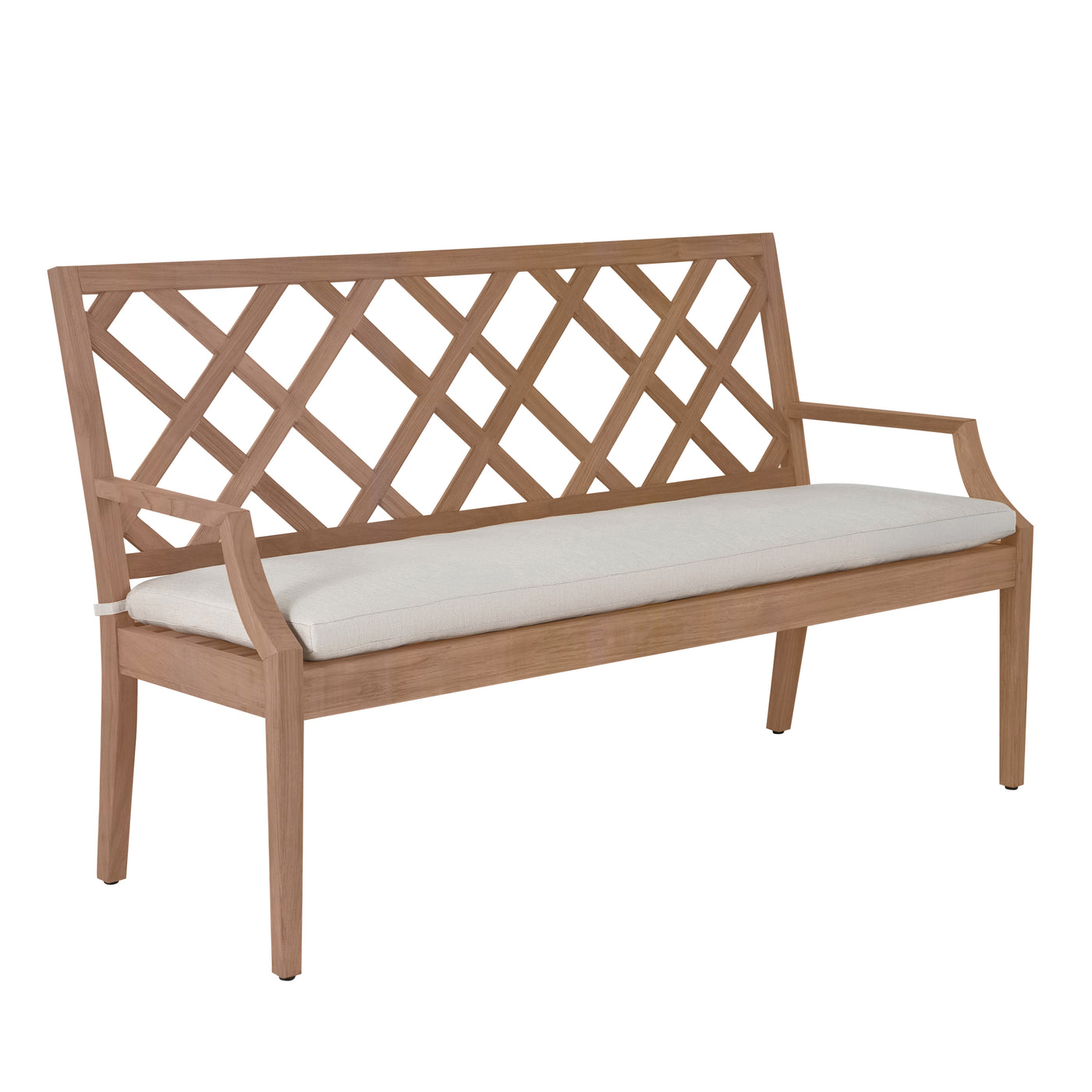 Haley Teak Outdoor Latticework Bench 60 In.