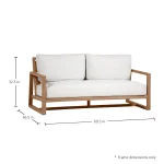 Avondale Teak Outdoor Loveseat - Image 9